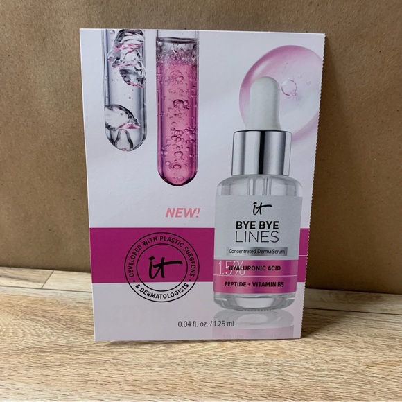 New! 4 x It Cosmetics Bye Bye Lines Derma Serum Sample Hyaluronic Acid Peptide - Picture 7 of 7